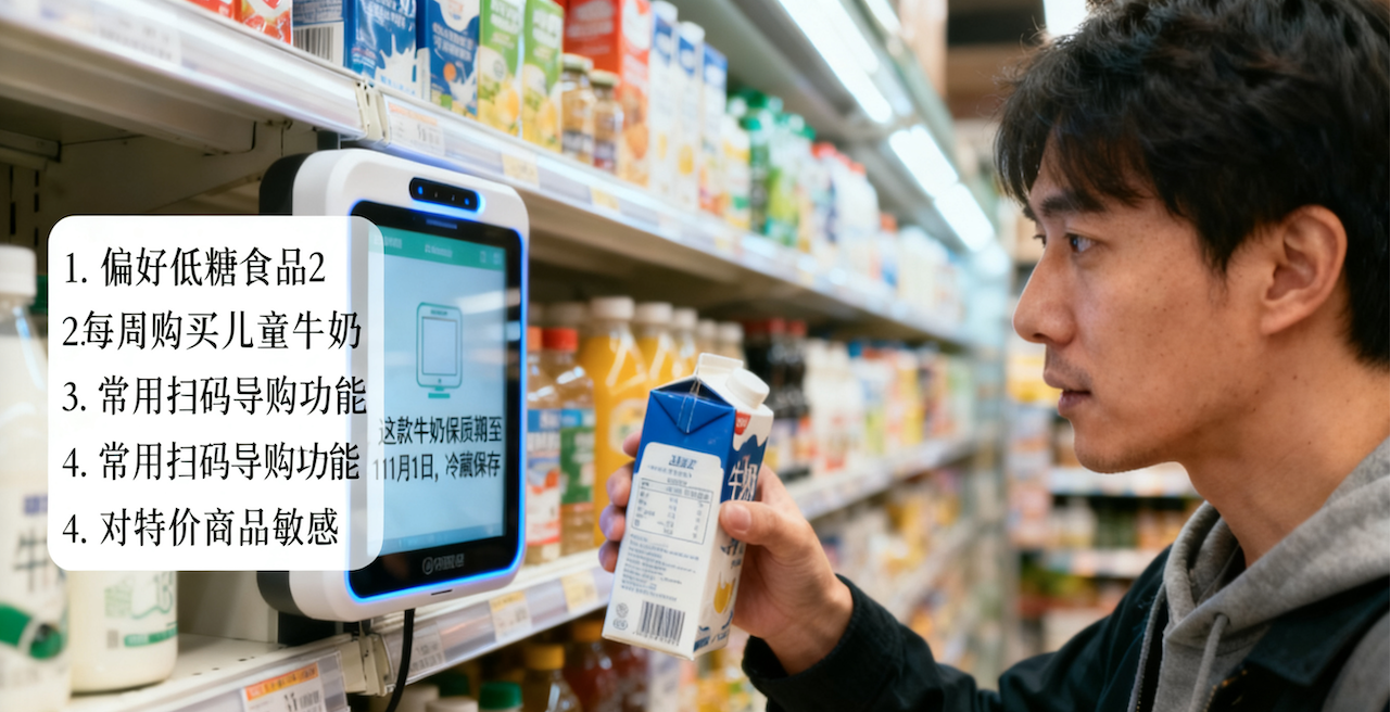 中大型超市智能运营导购系统：AI 精准推送，滞销品库存加速 19%！