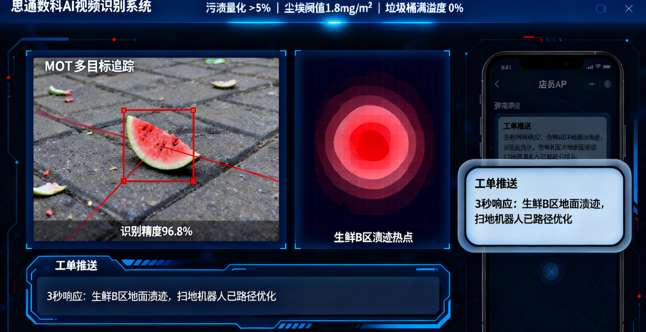 超市环境智能监控方案：96.8% 识别精度，异味投诉归零