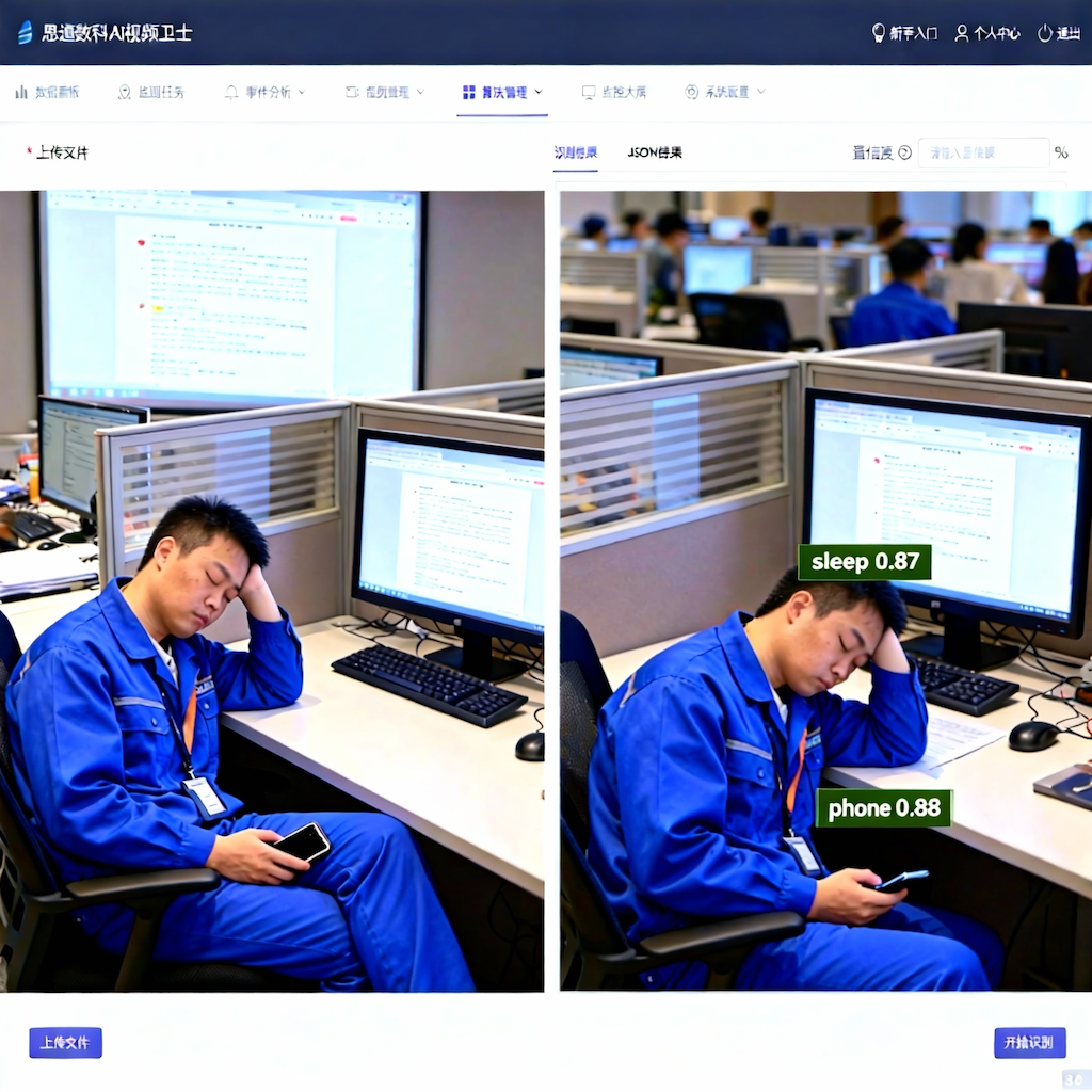 免费开源AI智能巡店系统实现员工离岗、睡岗、玩手机的实时监管